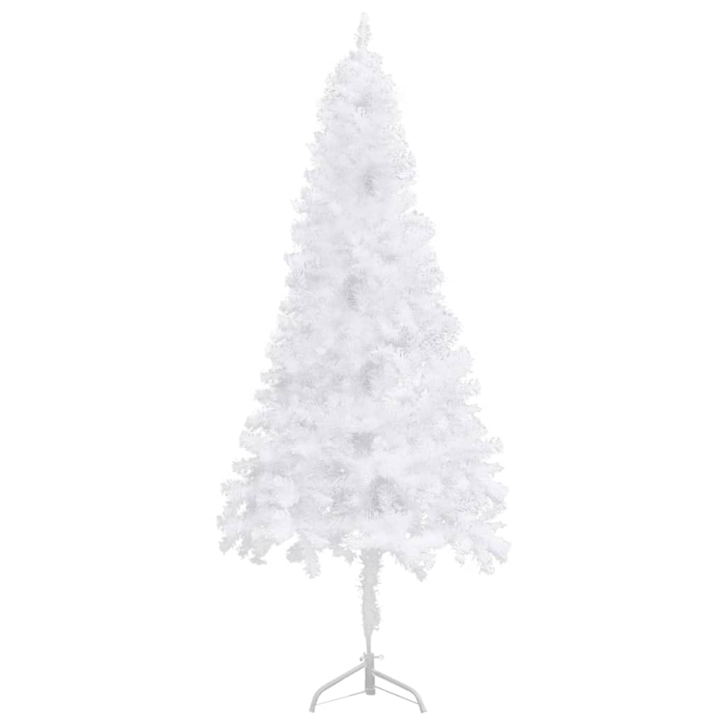 vidaXL Χριστουγεν Δέντρο Τεχν. Προφωτισμένο Γωνιακό Λευκό 180 εκ PVC