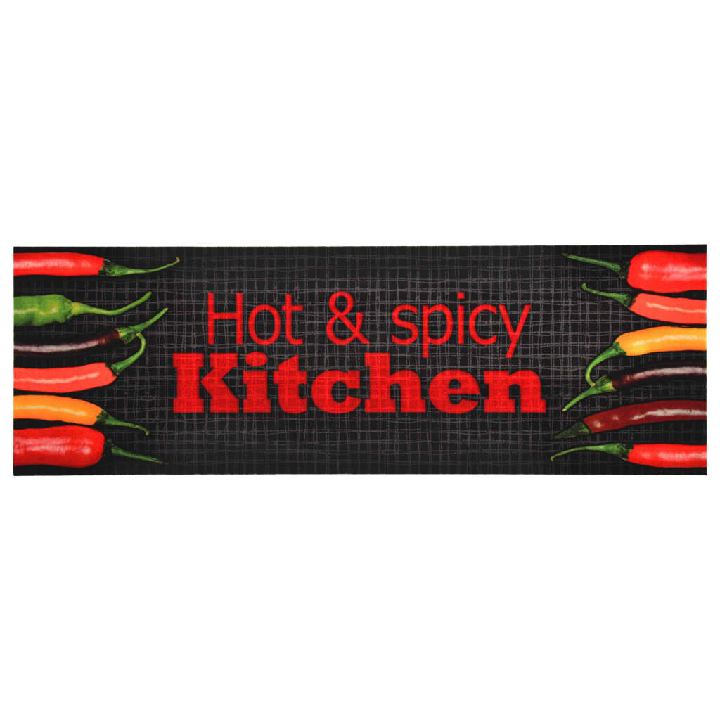vidaXL Πατάκι Κουζίνας Σχέδιο Hot & Spicy Πλενόμενο 60 x 300 εκ.