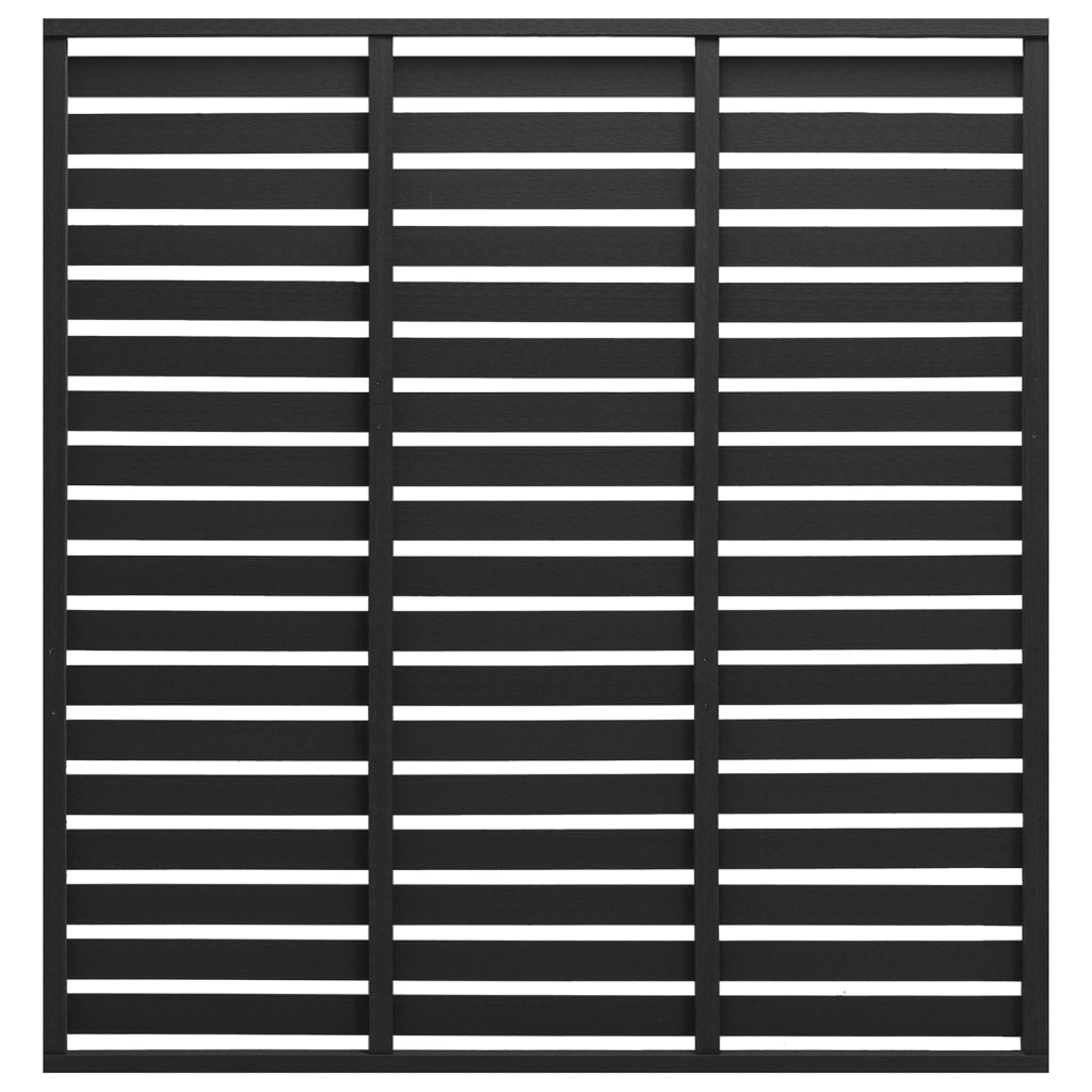 vidaXL Πάνελ Περίφραξης Μαύρο 180 x 180 εκ. από WPC