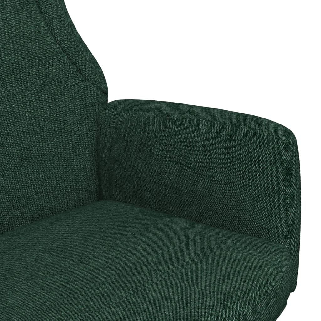 vidaXL Πολυθρόνα Relax Σκούρο Πράσινο Υφασμάτινη
