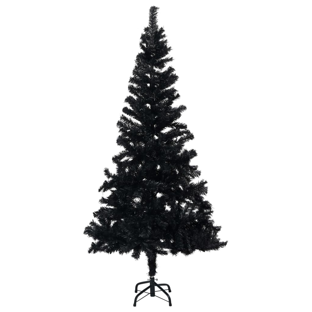 vidaXL Χριστουγεν. Δέντρο Προφωτισμένο Τεχνητό Βάση Μαύρο 150εκ