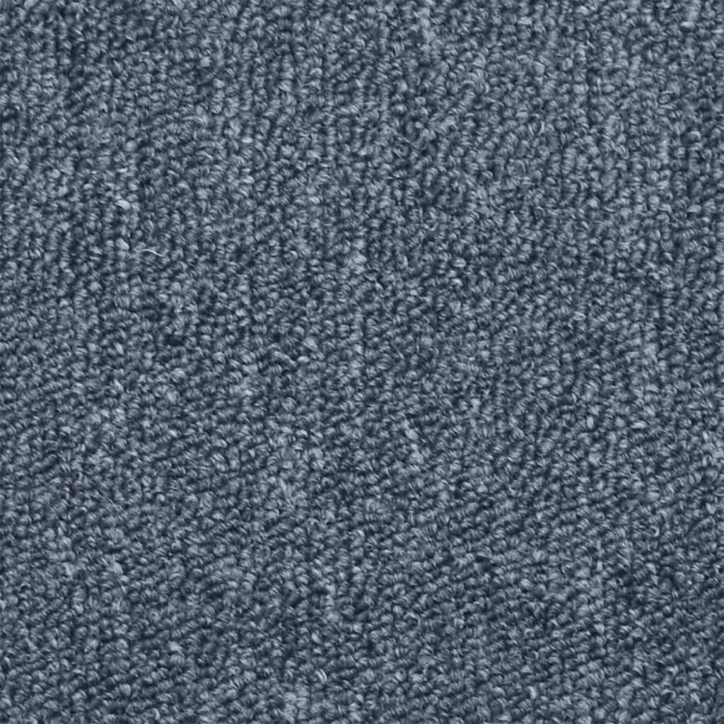 vidaXL Πατάκια Σκάλας Μοκέτα 15 τεμ. Σκούρο Γκρι/Μπλε 65 x 24 x 4 εκ.