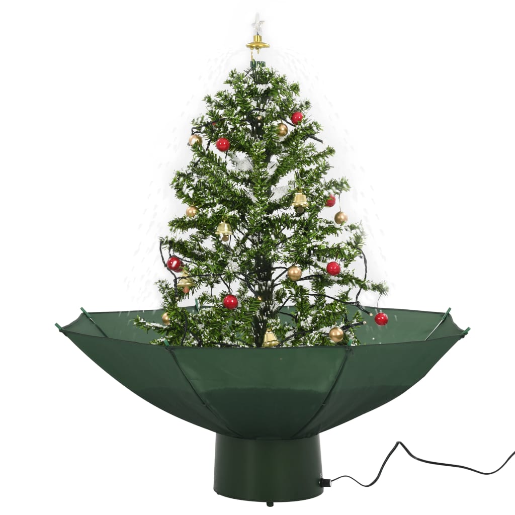 vidaXL Χριστουγεννιάτικο Δέντρο που Χιονίζει Πράσινο 75 εκ. με Βάση