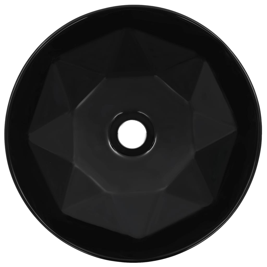 vidaXL Νιπτήρας Μαύρος 36 x 14 εκ. Κεραμικός