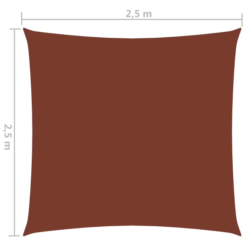 vidaXL Πανί Σκίασης Τετράγωνο Τερακότα 2,5 x 2,5 μ. από Ύφασμα Oxford