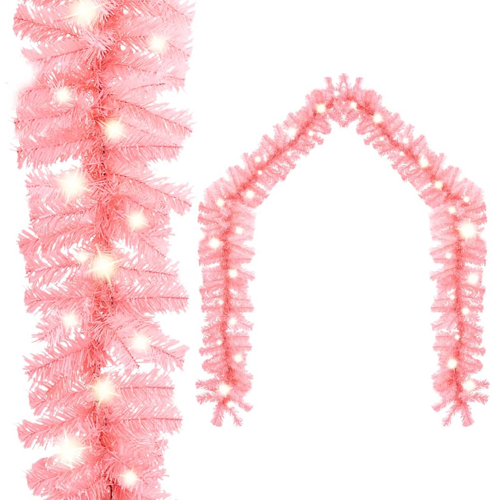 vidaXL Γιρλάντα Χριστουγεννιάτικη με Λαμπάκια LED Ροζ 10 μ.
