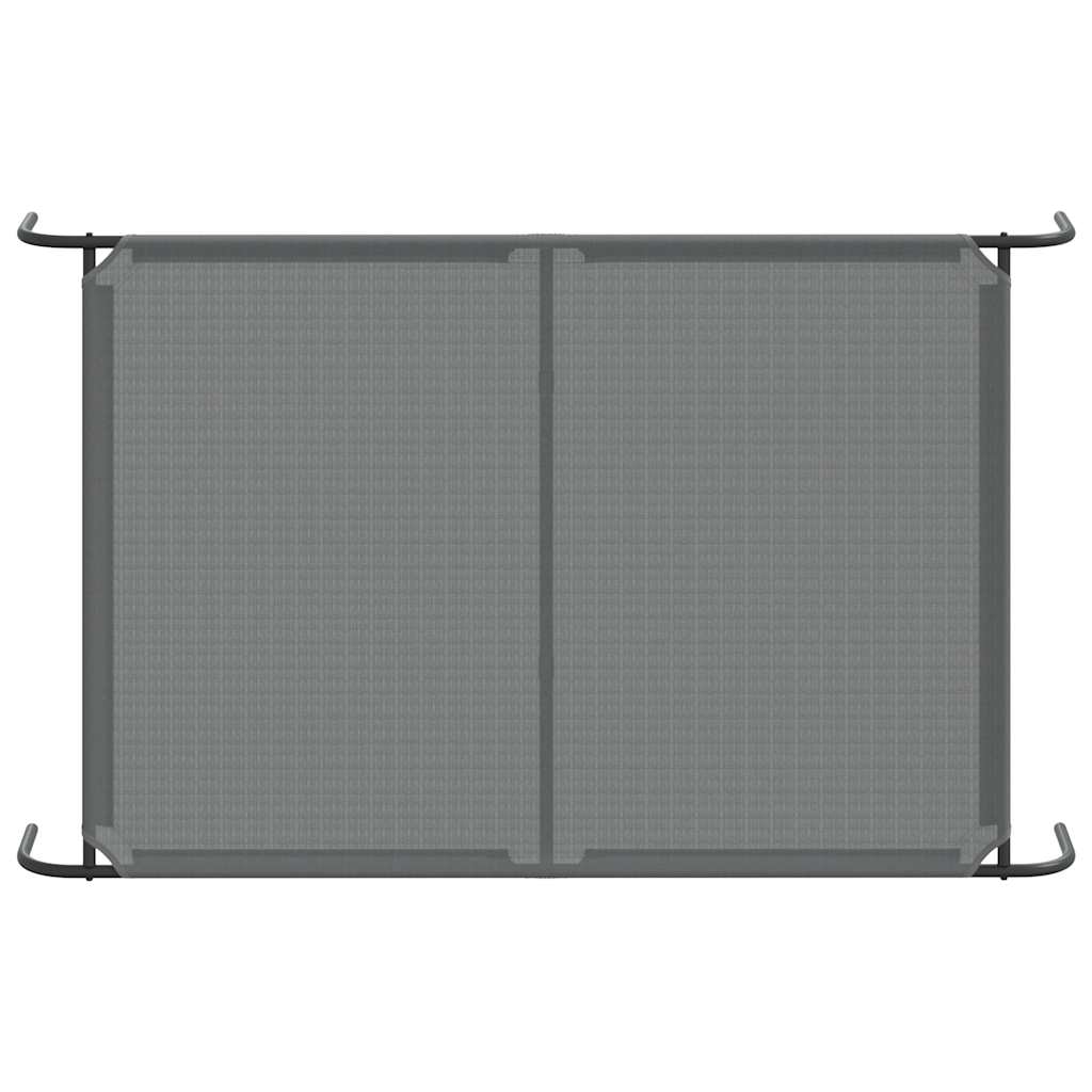 vidaXL Ανυψωμένο κρεβάτι σκύλου γκρι 150x90x20 cm Textilene και χάλυβα