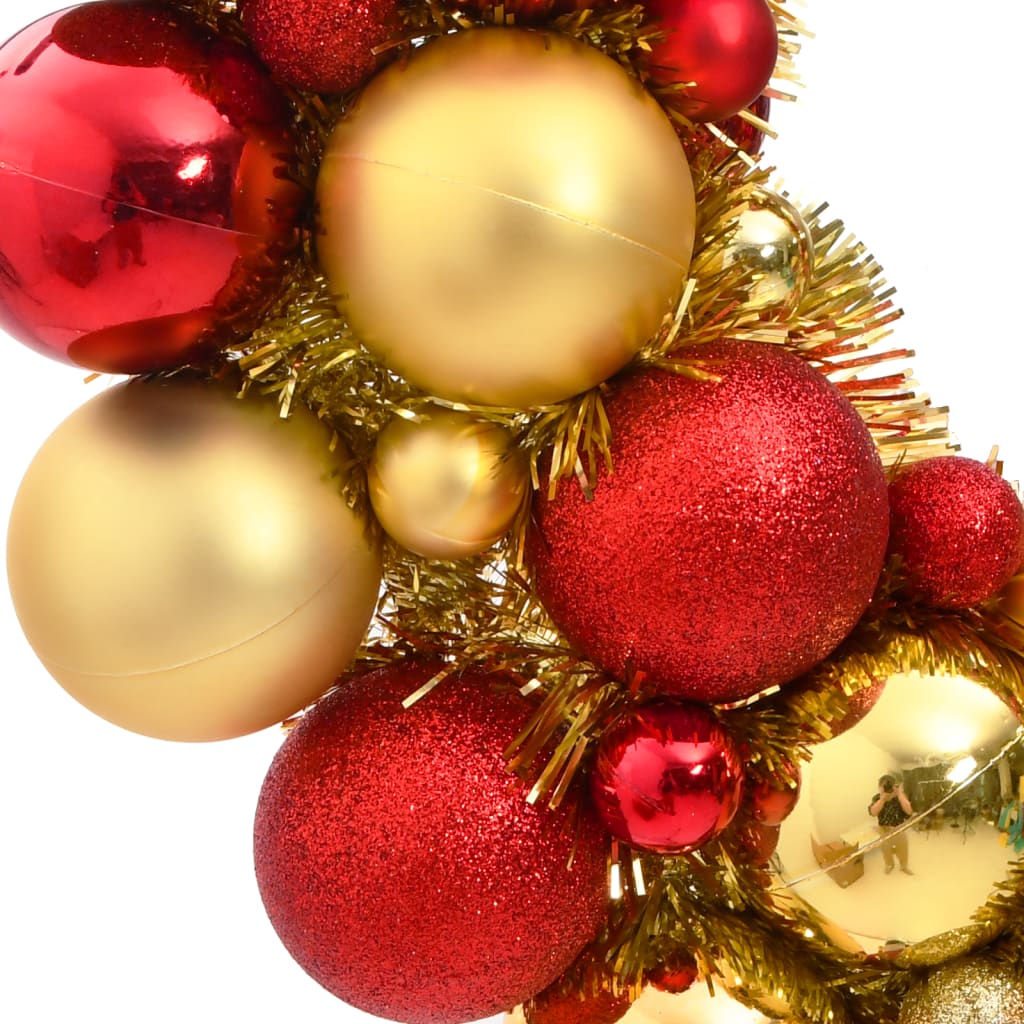 vidaXL Στεφάνι Χριστουγεννιάτικο Κόκκινο/Χρυσό 45 εκ. από Πολυστυρένιο