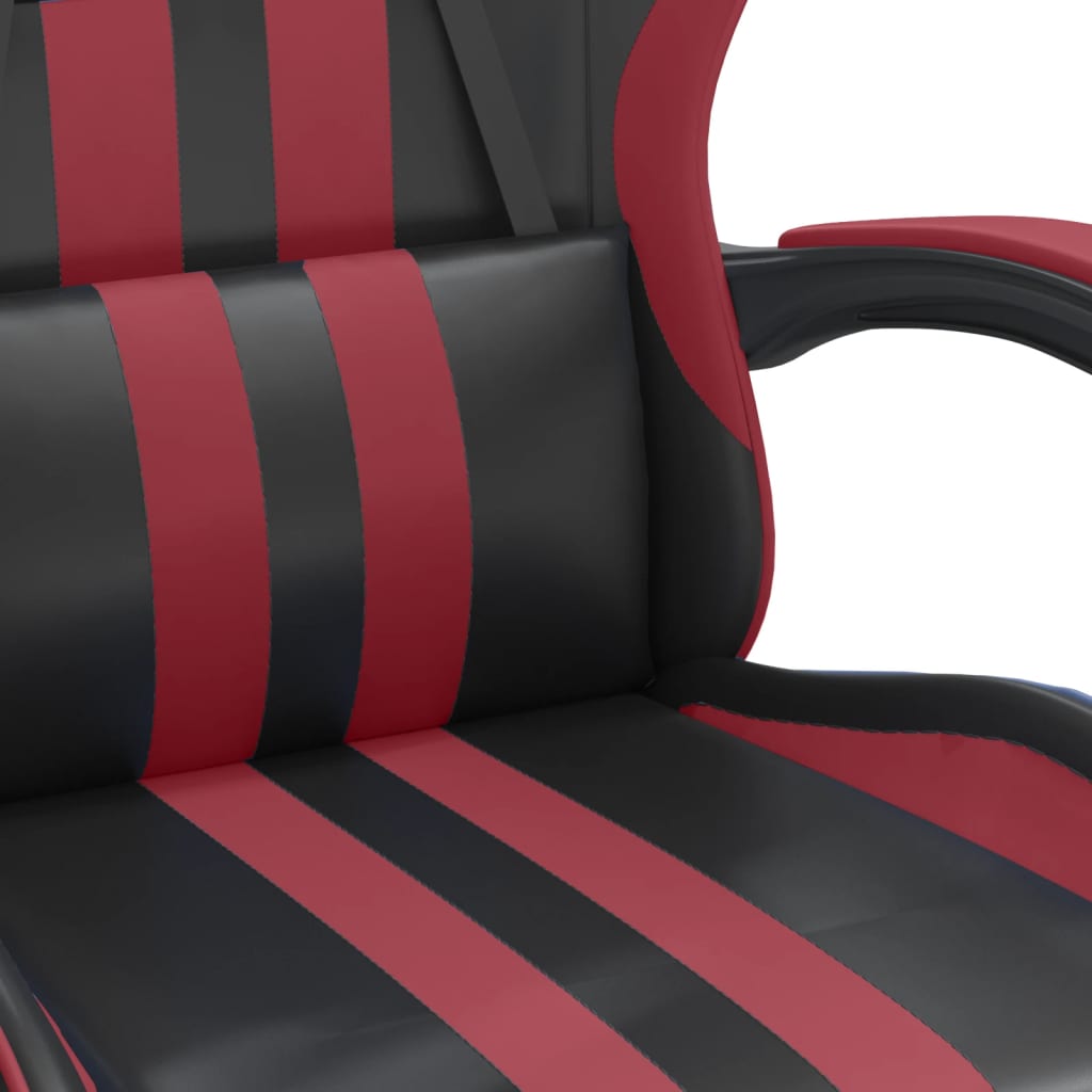 vidaXL Καρέκλα Gaming Μαύρο/Μπορντό από Συνθετικό Δέρμα