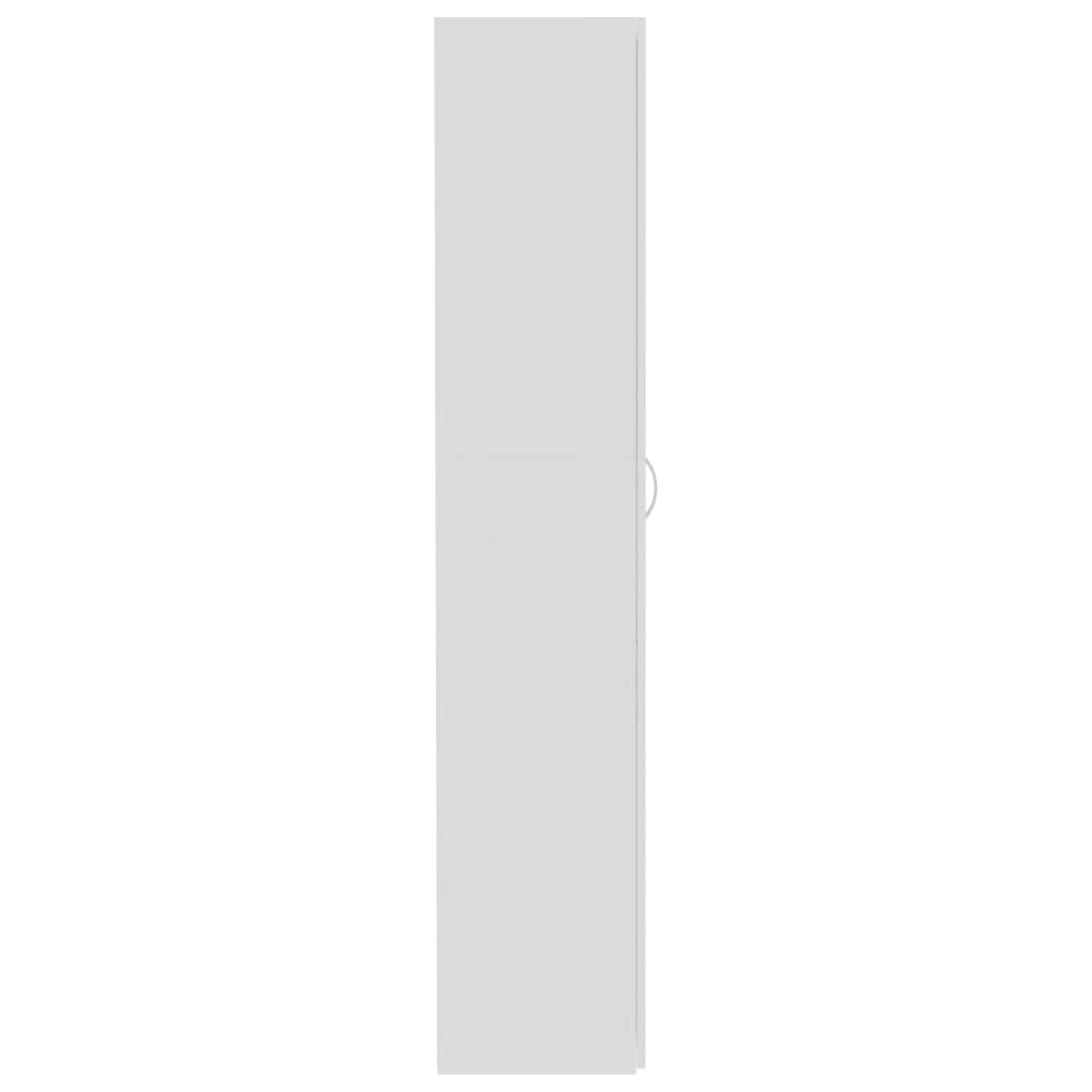 vidaXL Ντουλάπα Λευκή 80 x 35,5 x 180 εκ. από Μοριοσανίδα