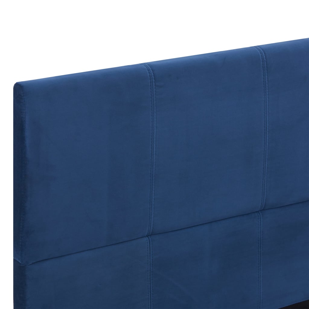 vidaXL Πλαίσιο Κρεβατιού Μπλε 160 x 200 εκ. Υφασμάτινο