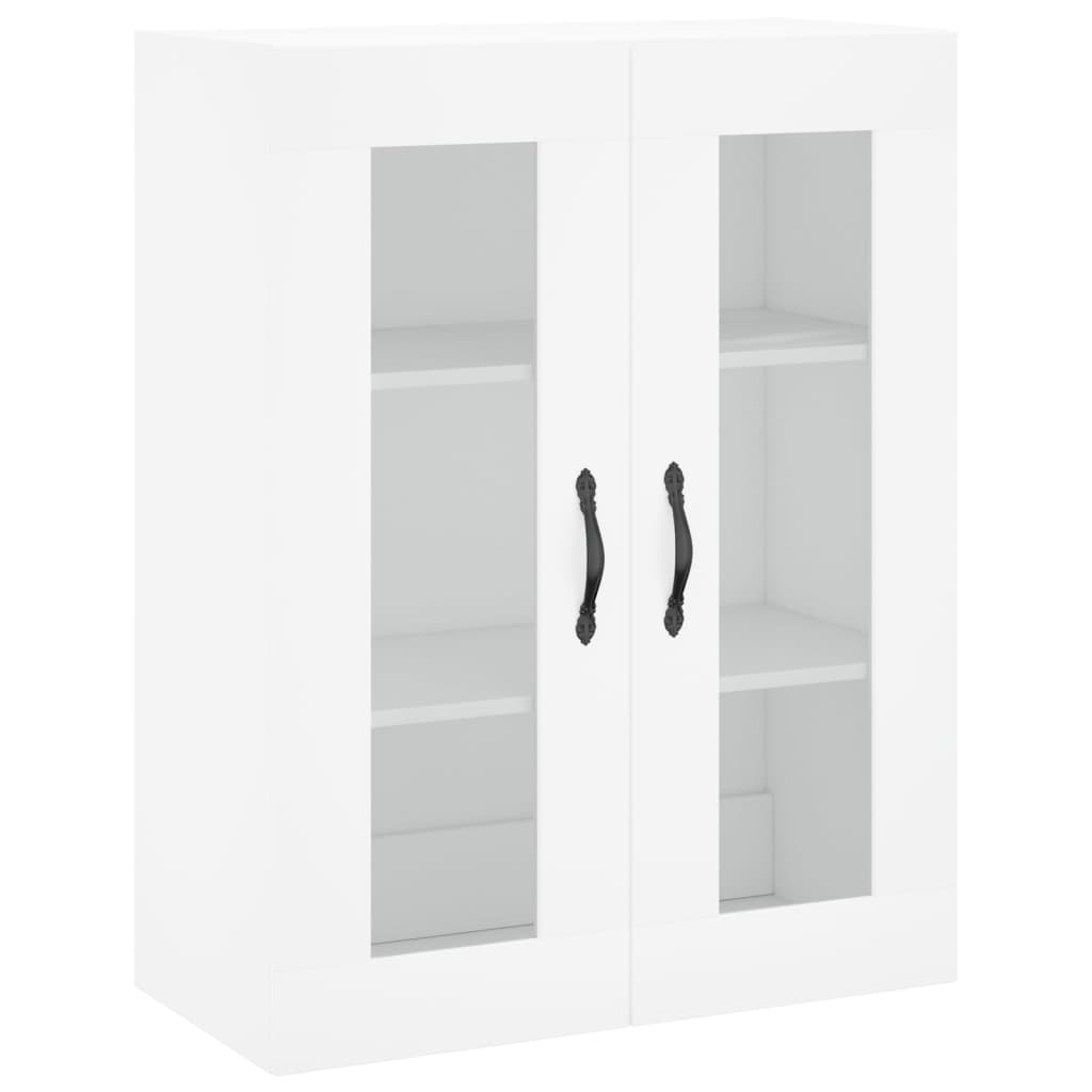 vidaXL Ντουλάπι Γυαλιστερό Λευκό 69,5x34x180 εκ. Επεξεργασμένο Ξύλο