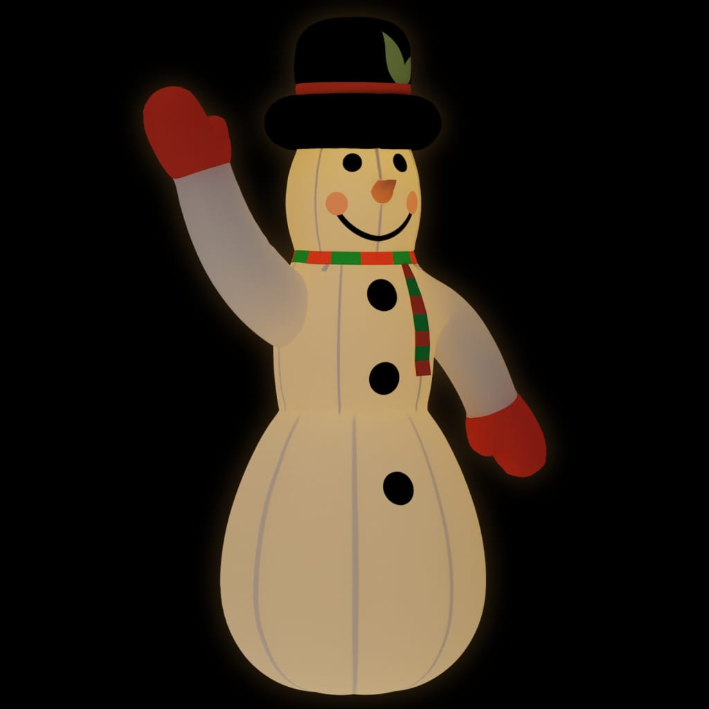vidaXL Χιονάνθρωπος Φουσκωτός Χριστουγεννιάτικος με LED 455 εκ.