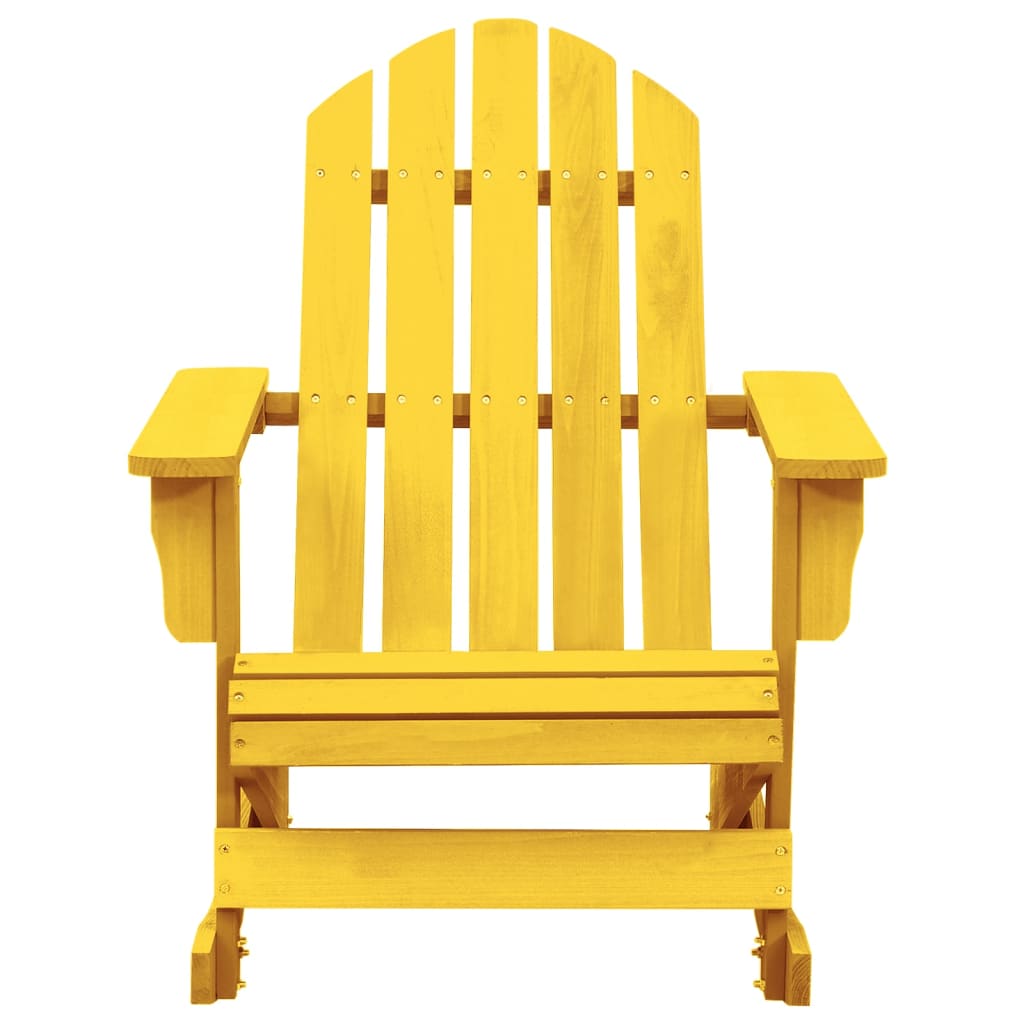 vidaXL Καρέκλα Κήπου Adirondack Κουνιστή Κίτρινη από Μασίφ Ξύλο Ελάτης