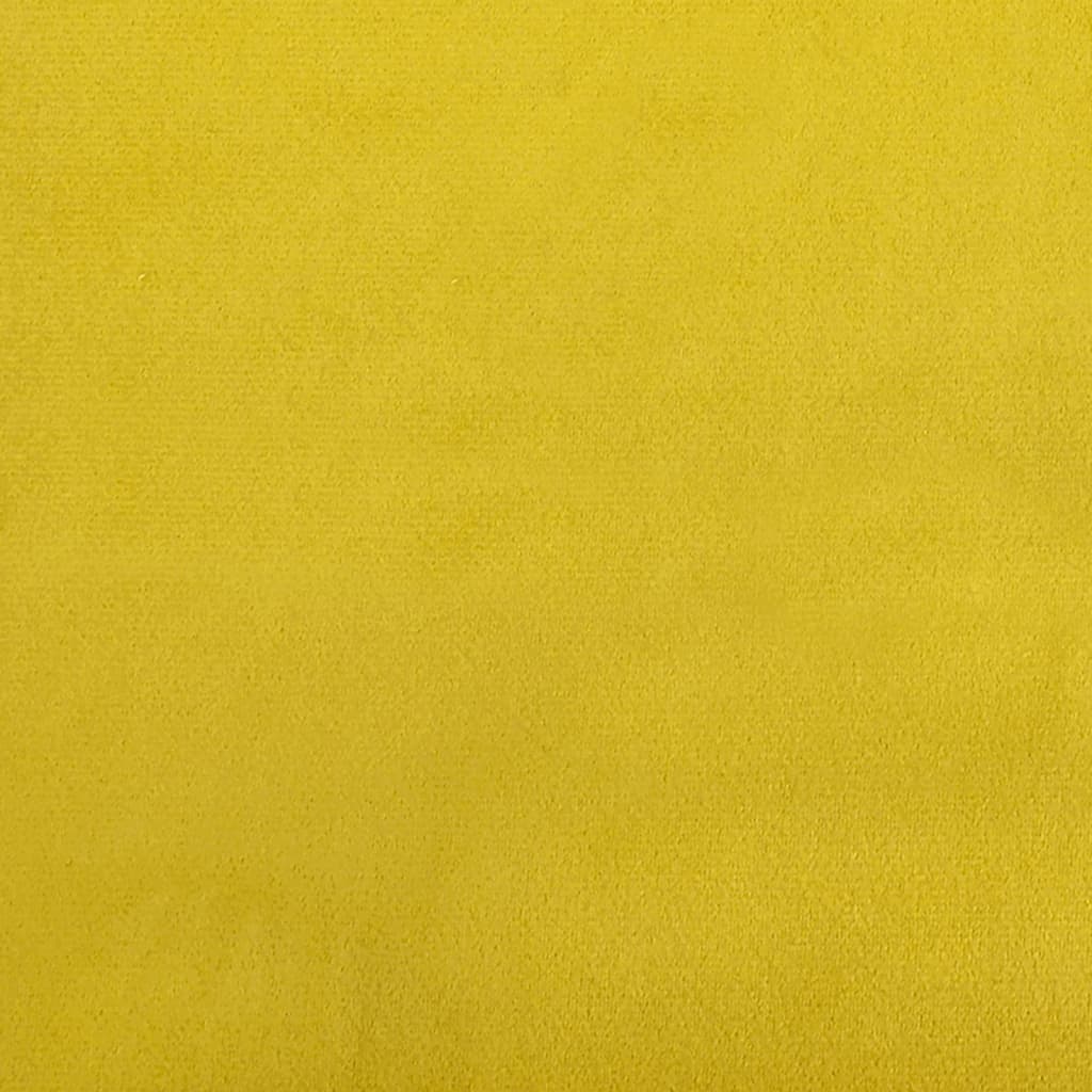 vidaXL Καναπές Τριθέσιος Κίτρινο από Βελούδο με Μαξιλάρια