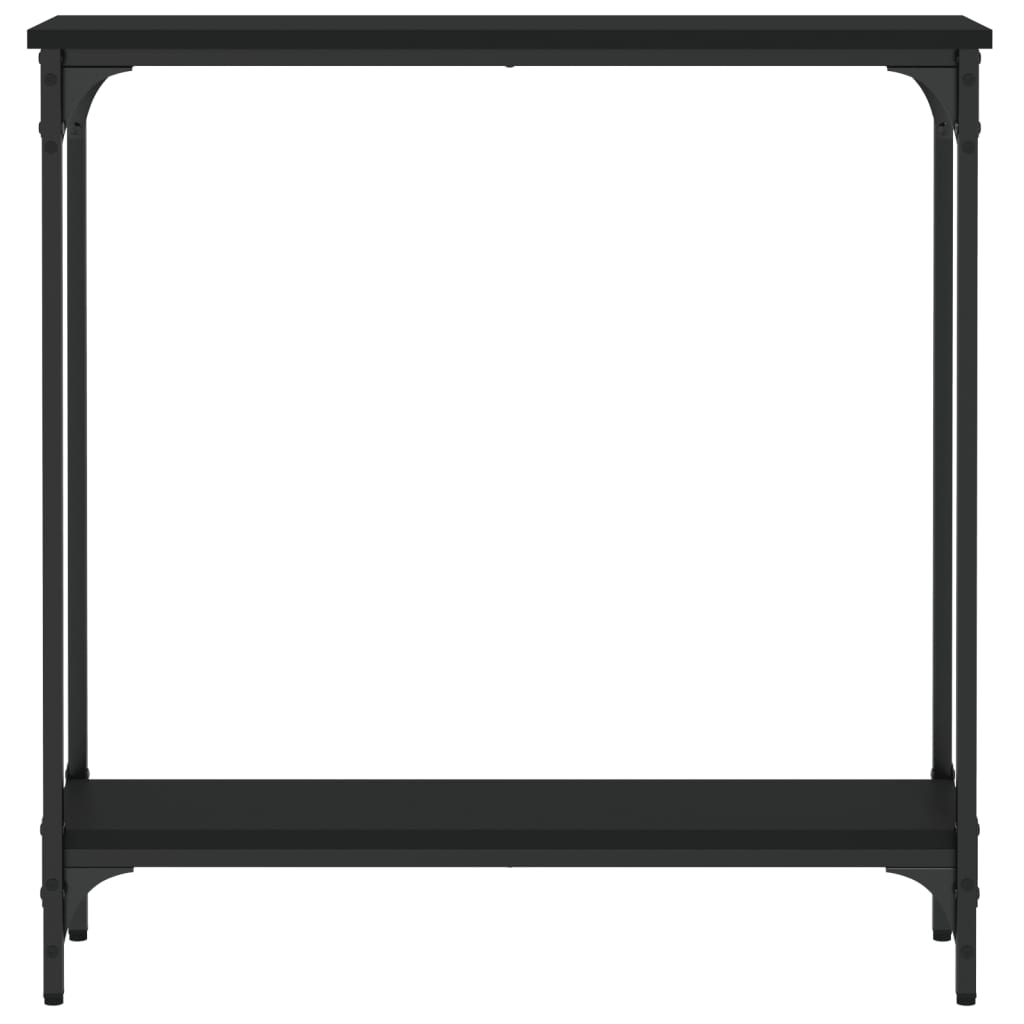 vidaXL Τραπέζι Κονσόλα Μαύρο 75 x 22,5 x 75 εκ. από Επεξεργ. Ξύλο