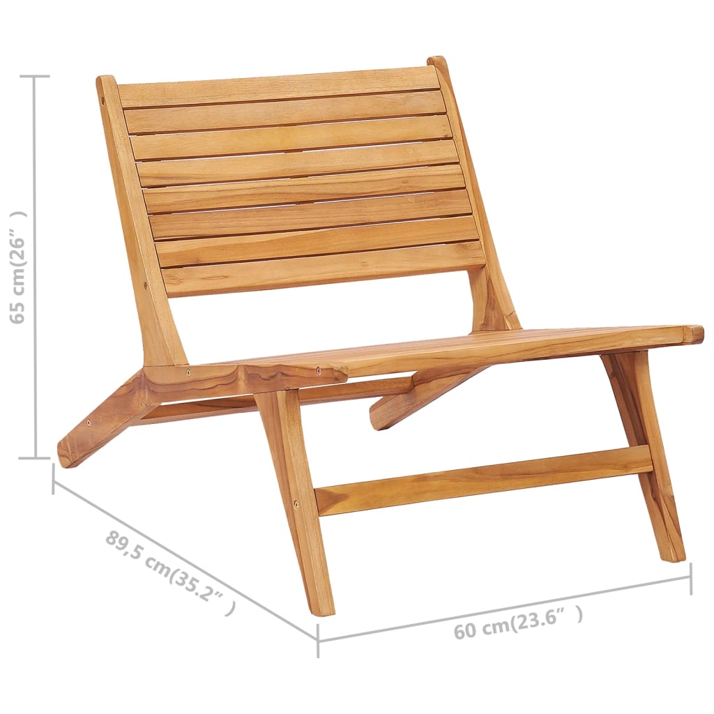 vidaXL Καρέκλα Κήπου από Μασίφ Ξύλο Teak