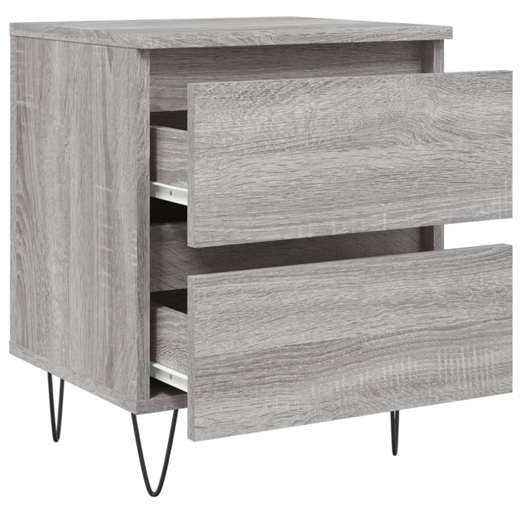 vidaXL Κομοδίνο Γκρι Sonoma 40 x 35 x 50 εκ. από Επεξεργασμένο Ξύλο