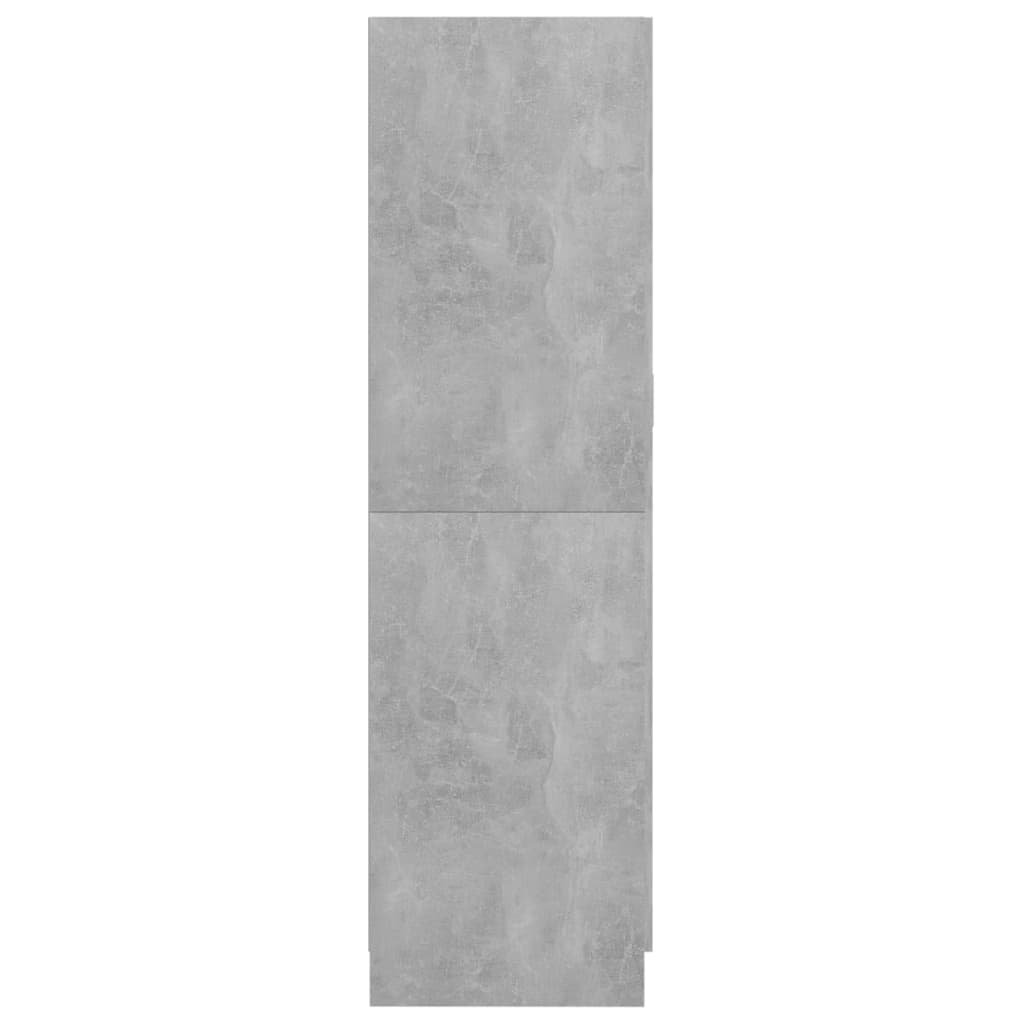 vidaXL Ντουλάπα Γκρι Σκυροδέματος 85,2 x 51,5 x 180 εκ από Μοριοσανίδα