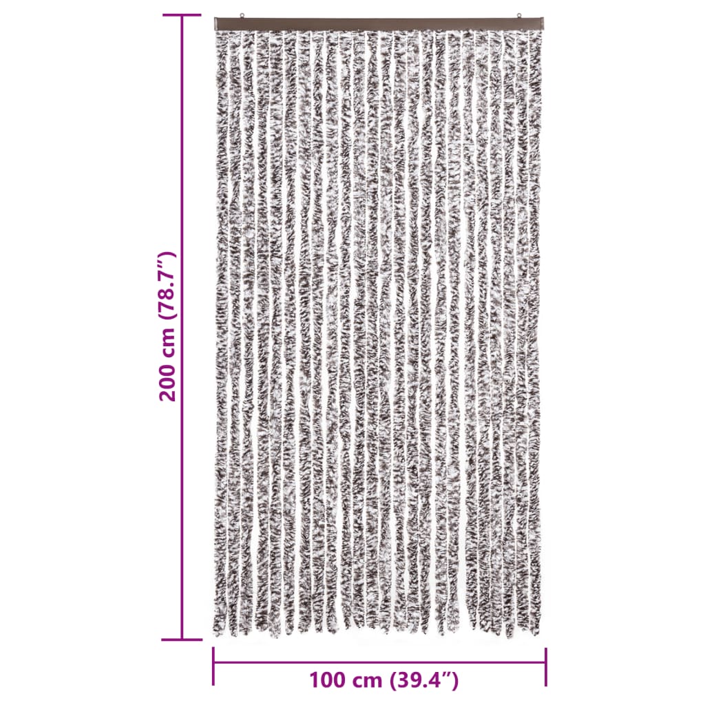 vidaXL Σήτα Εντόμων Καφέ / Μπεζ 100 x 200 εκ. από Σενίλ