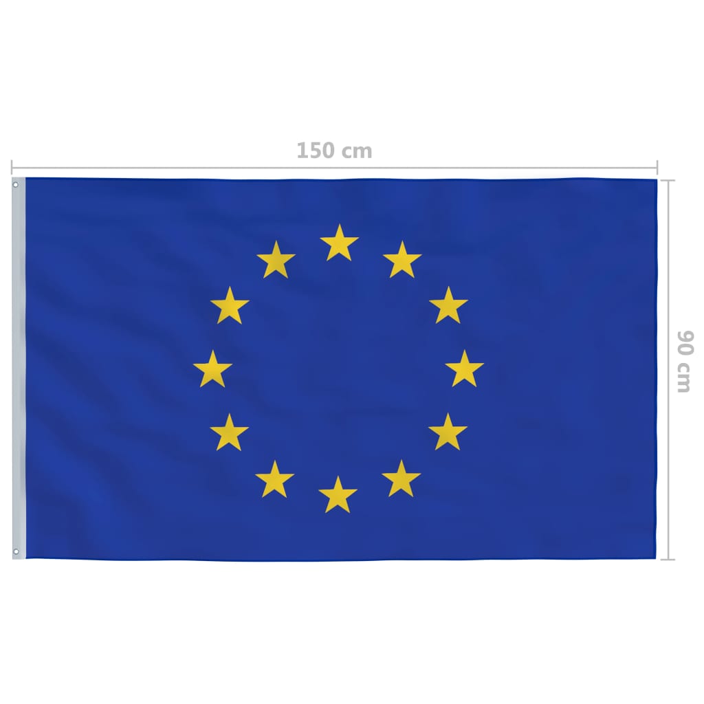 vidaXL Σημαία Ευρώπης 6,2 μ. με Ιστό Αλουμινίου