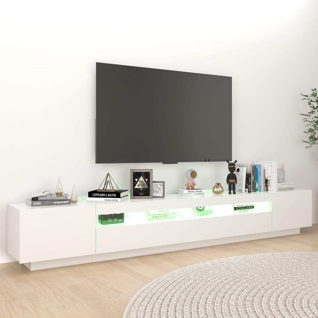 vidaXL Έπιπλο Τηλεόρασης με LED Λευκό 260 x 35 x 40 εκ.