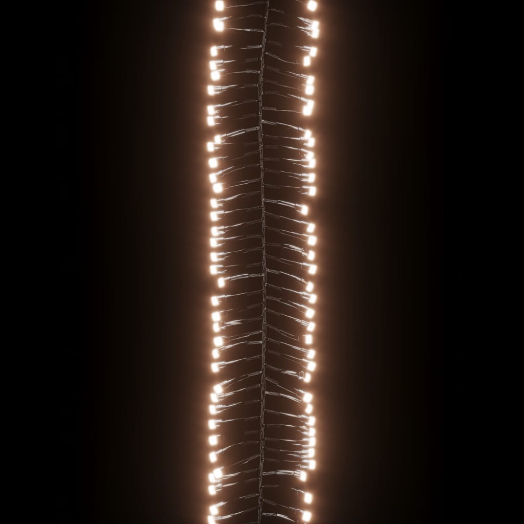 vidaXL Φωτάκια Cluster με 2000 LED Θερμό Λευκό 17 μ. από PVC