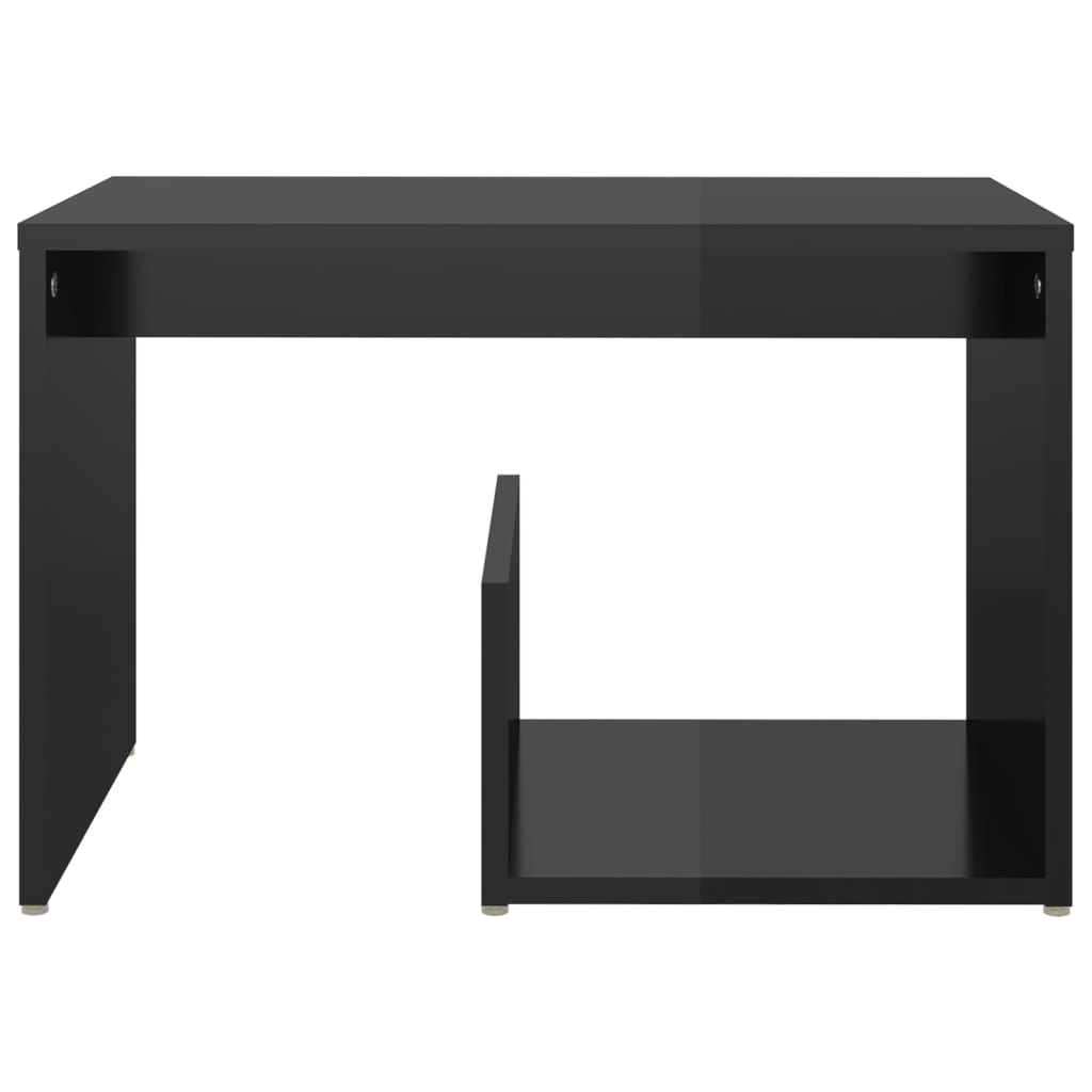 vidaXL Τραπέζι Βοηθητικό Γυαλιστερό Μαύρο 59 x 36 x 38 εκ. Μοριοσανίδα