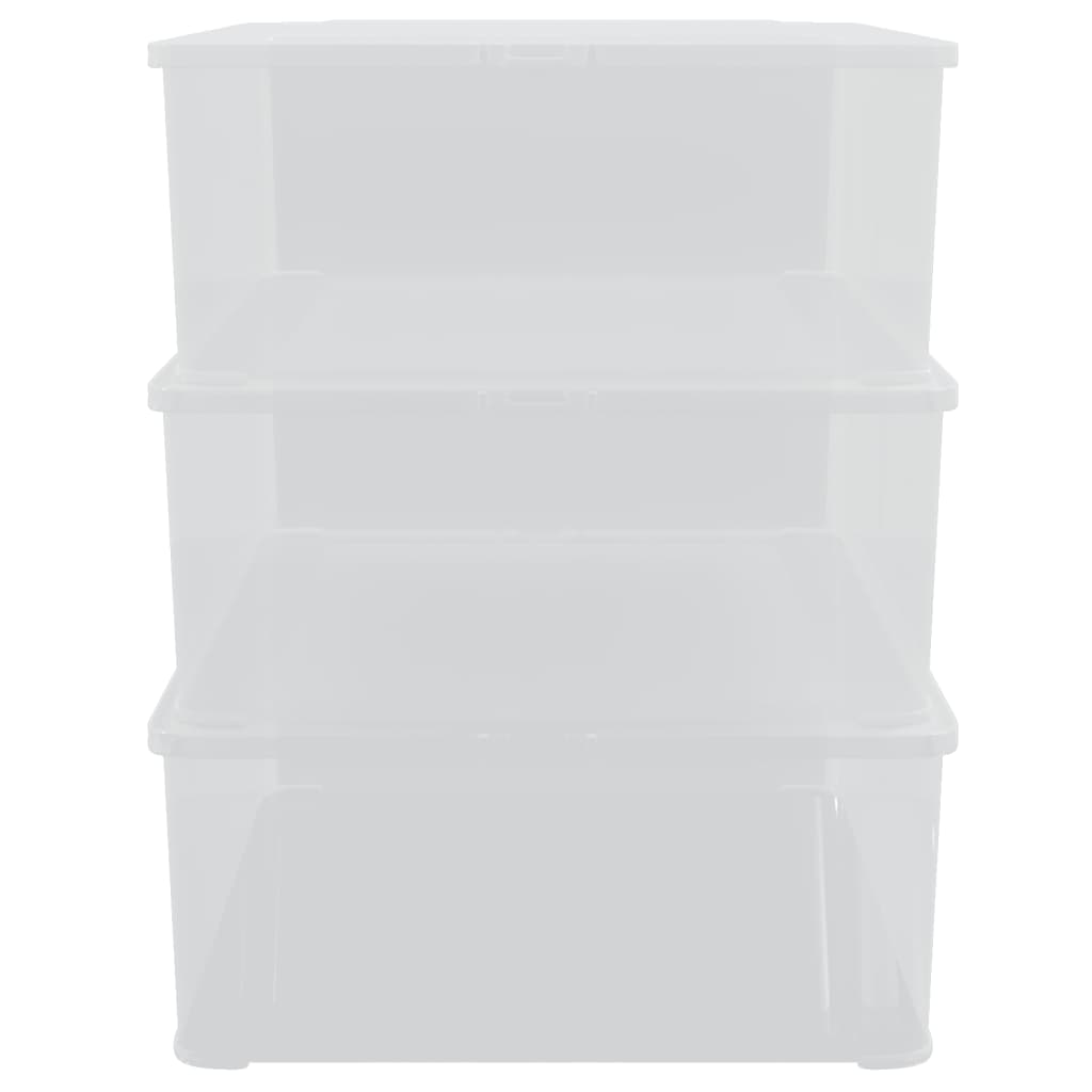 vidaXL Κουτιά Αποθήκευσης Πλαστικά Στοιβαζόμενα 3 τεμ. 25 Λίτρων