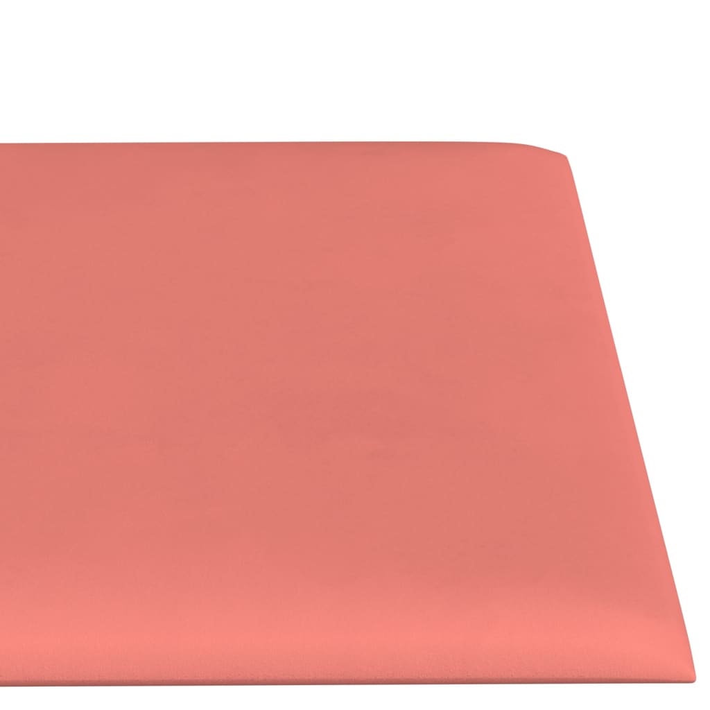 vidaXL Πάνελ Τοίχου 12 τεμ. Ροζ 30 x 15 εκ. 0,54 μ² Βελούδινα
