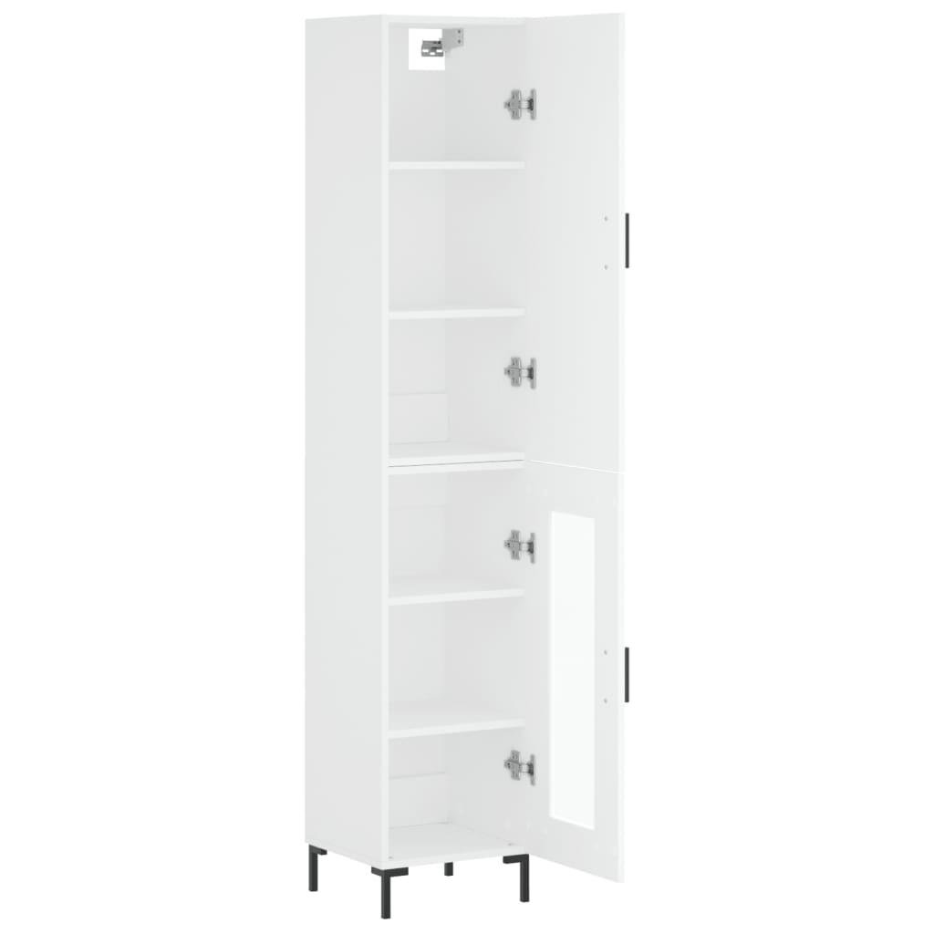 vidaXL Ντουλάπι Λευκός 34,5 x 34 x 180 εκ. από Επεξεργασμένο Ξύλο