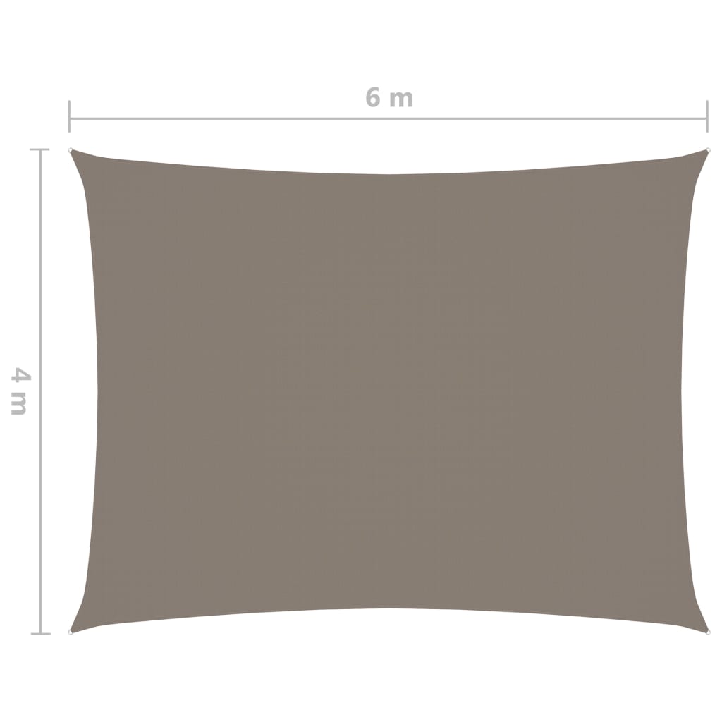 vidaXL Πανί Σκίασης Ορθογώνιο Taupe 4 x 6 μ. από Ύφασμα Oxford