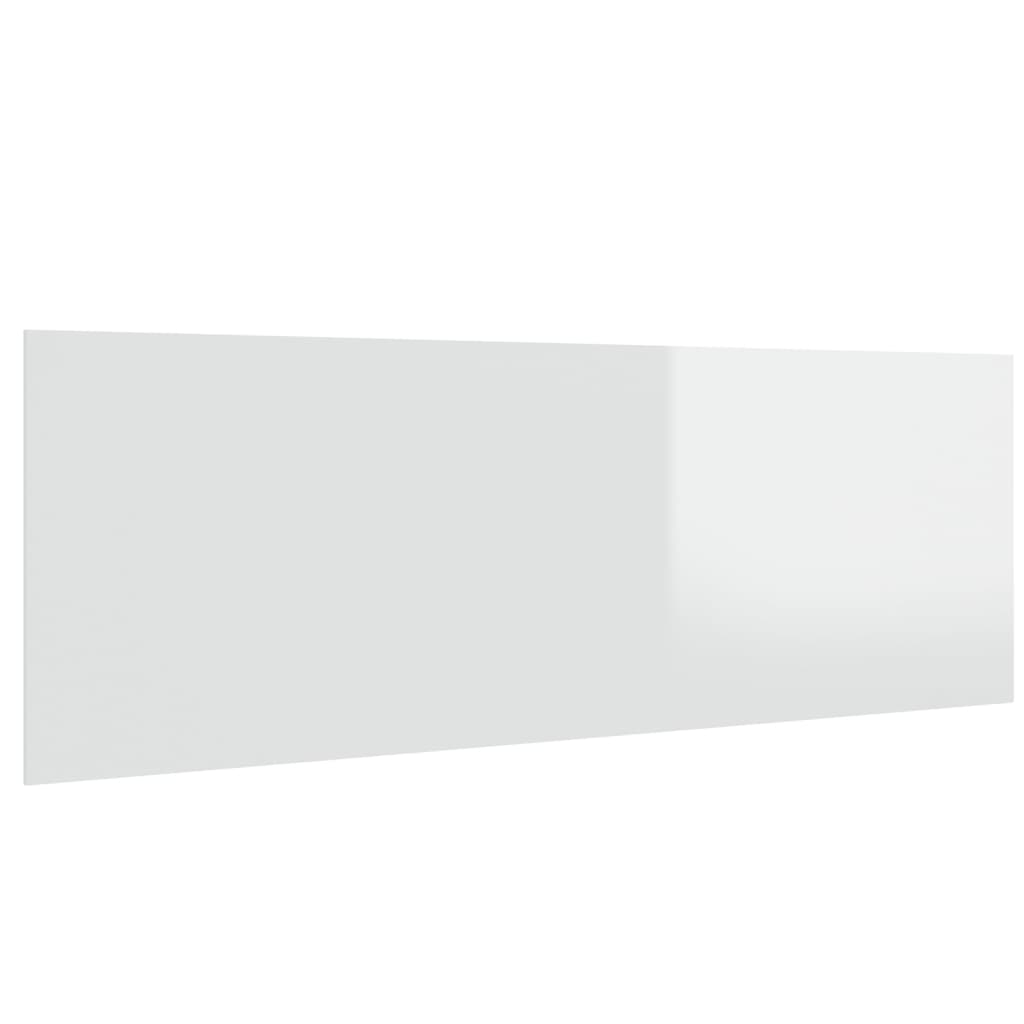 vidaXL Κεφαλάρι Κρεβατιού Γυαλιστερό Λευκό 240x1,5x80 εκ Επεξεργ. Ξύλο