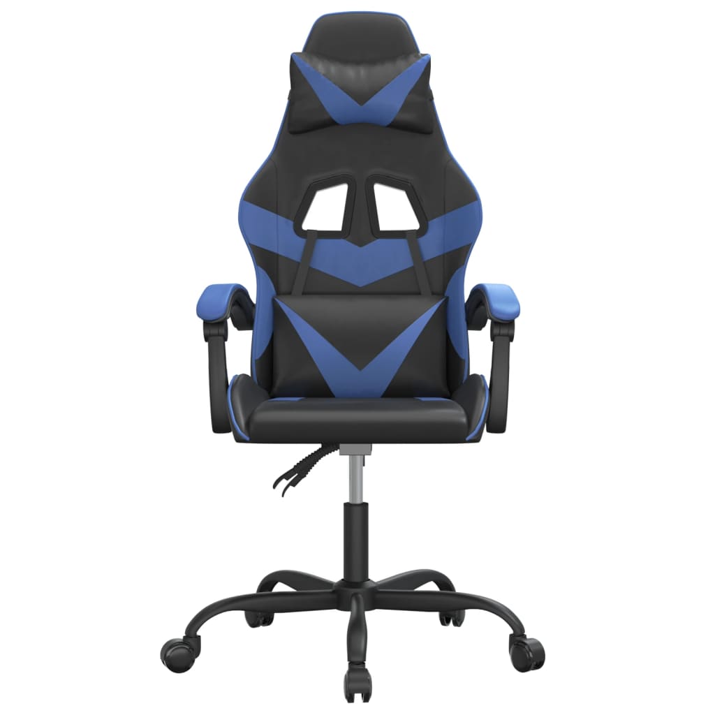 vidaXL Καρέκλα Gaming Περιστρεφόμενη Μαύρη & Μπλε από Συνθετικό Δέρμα