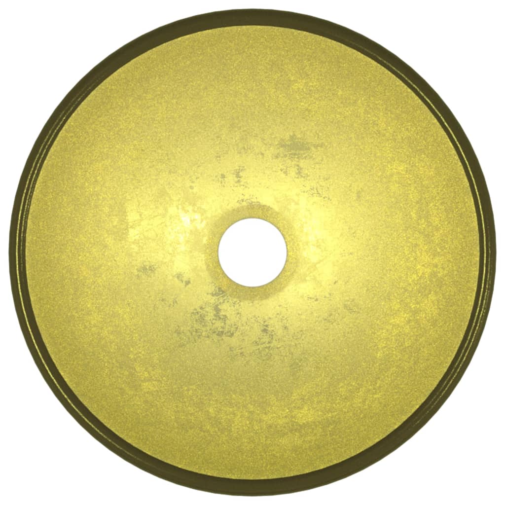 vidaXL Νιπτήρας 30 x 12 εκ. Χρώμα Χρυσού από Ψημένο Γυαλί