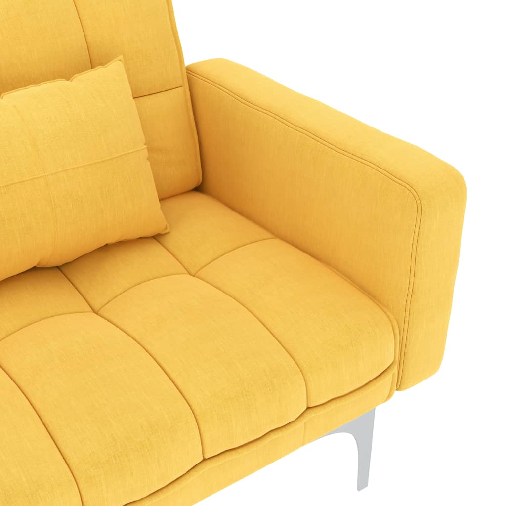 vidaXL Καναπές - Κρεβάτι Κίτρινος Υφασμάτινος