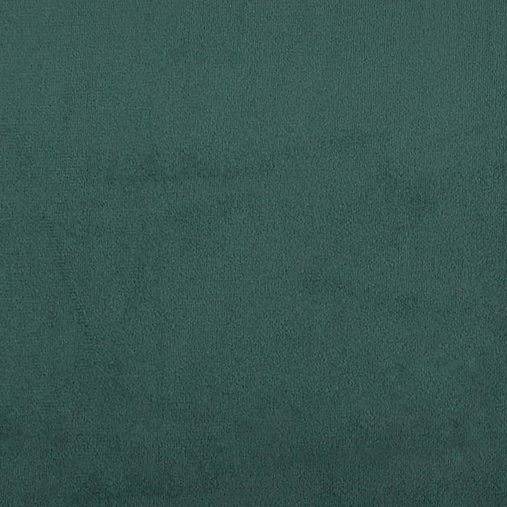 vidaXL Καναπές Τριθέσιος Σκούρο Πράσινο από Βελούδο με Μαξιλάρια