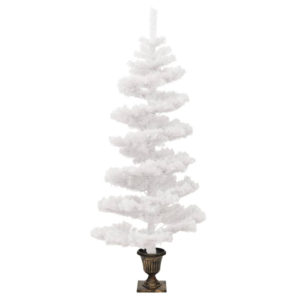 vidaXL Χριστουγεν. Δέντρο Προφωτισμένο Στριφτό Βάση Λευκό 120 εκ PVC