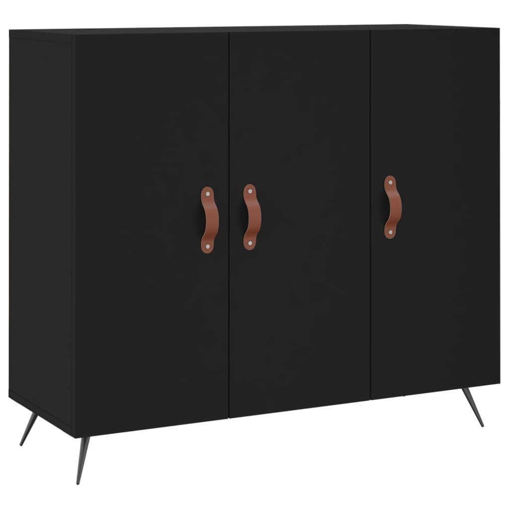 vidaXL Ντουλάπι Μαύρο 90 x 34 x 80 εκ. από Επεξεργασμένο Ξύλο