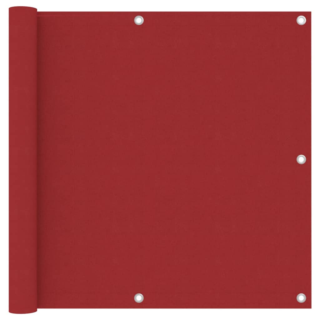 vidaXL Διαχωριστικό Βεράντας Κόκκινο 90 x 400 εκ. Ύφασμα Oxford