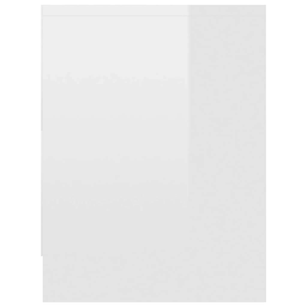 vidaXL Κομοδίνο Γυαλιστερό Λευκό 40 x 30 x 40 εκ. από Μοριοσανίδα