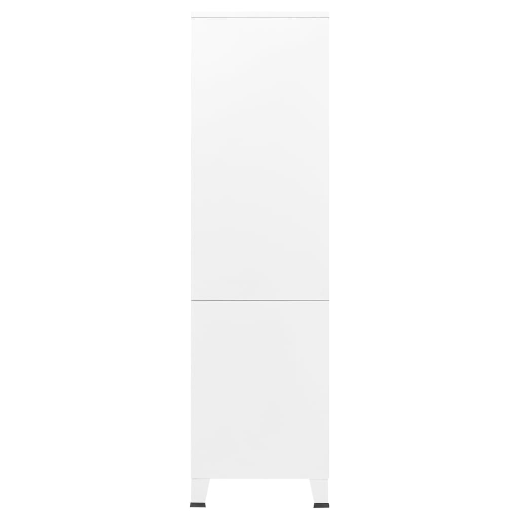 vidaXL Ντουλάπα Βιομηχανική Λευκή 90 x 50 x 180 εκ. Μεταλλική