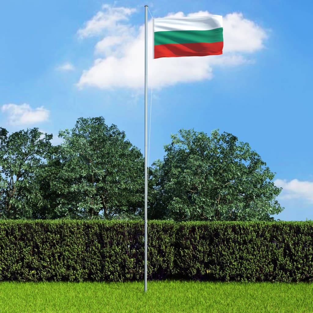 vidaXL Σημαία Βουλγαρίας 4 μ. με Ιστό Αλουμινίου