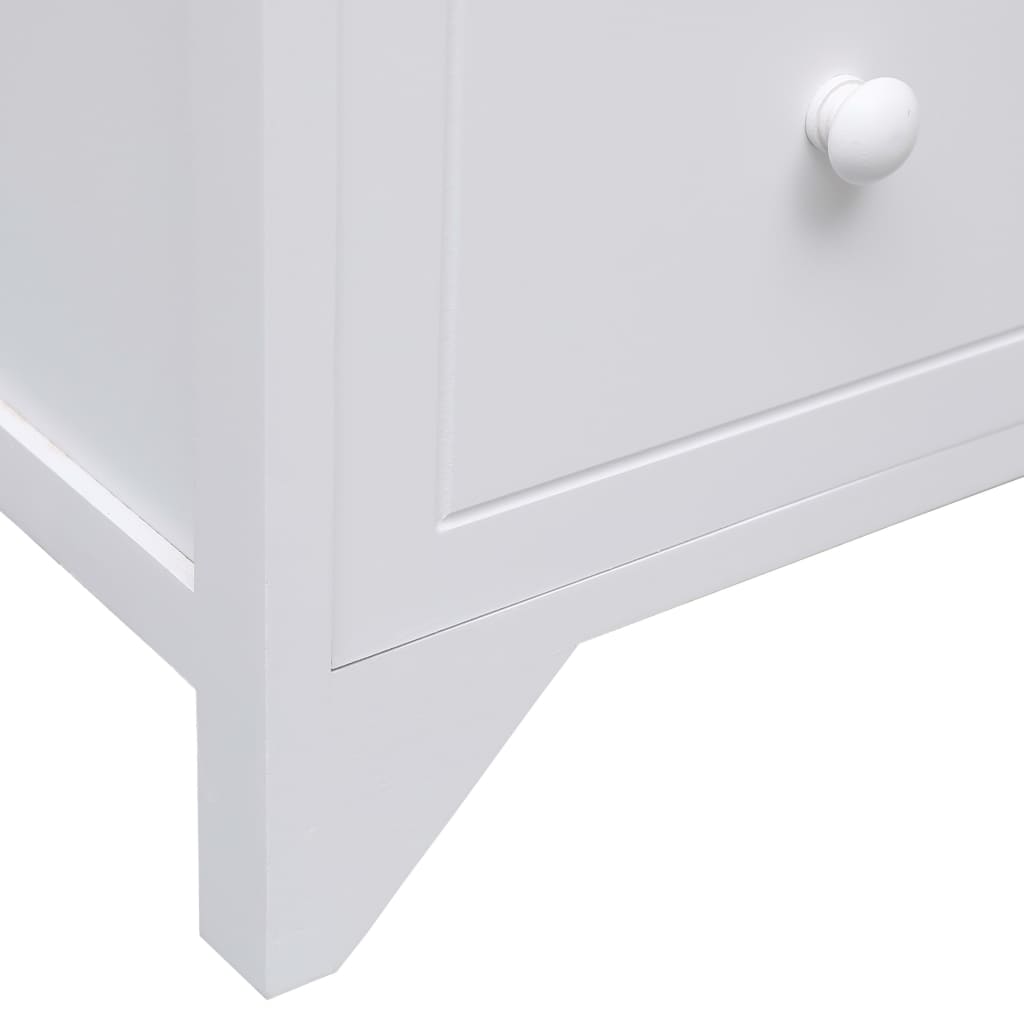 vidaXL Συρταριέρα με 6 Συρτάρια Λευκή 60x30x75 εκ. από Ξύλο Παυλώνιας
