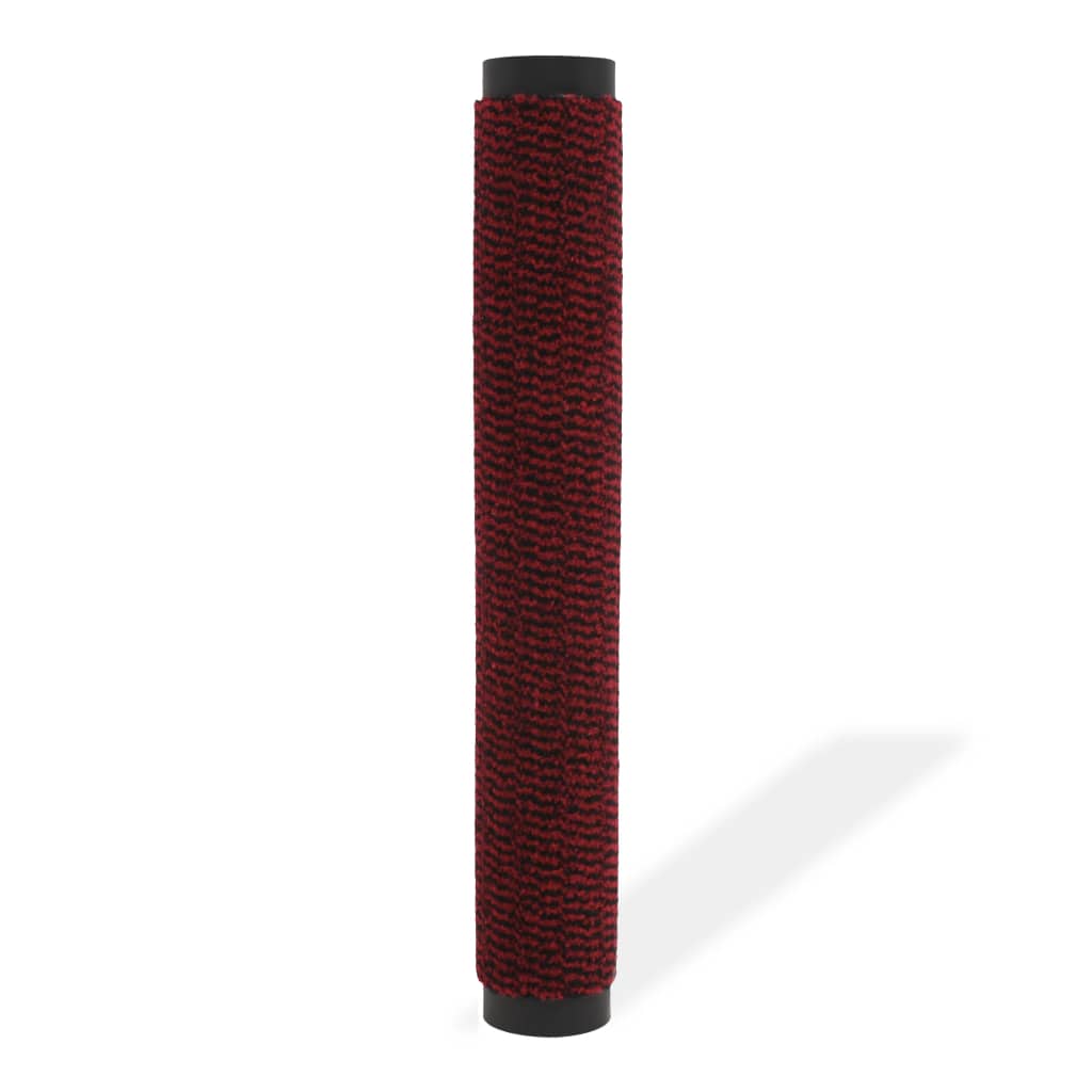 vidaXL Πατάκι Απορροφητικό Σκόνης Ορθογώνιο Κόκκινο 80x120 εκ Θυσανωτό