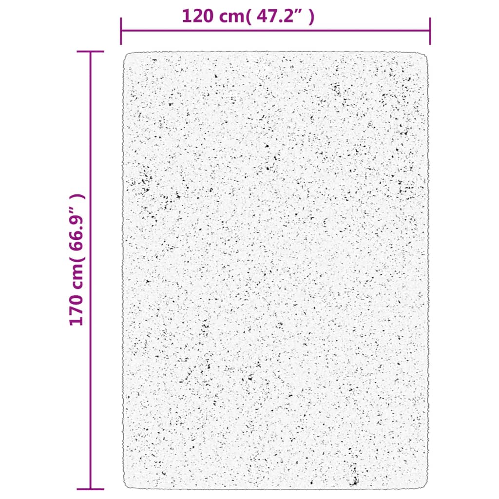 vidaXL Χαλί ISTAN με Ψηλό Πέλος Γυαλιστερή Εμφάνιση Μπεζ 120x170εκ.