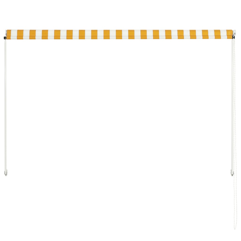 vidaXL Τέντα Συρόμενη Κίτρινο / Λευκό 200 x 150 εκ.