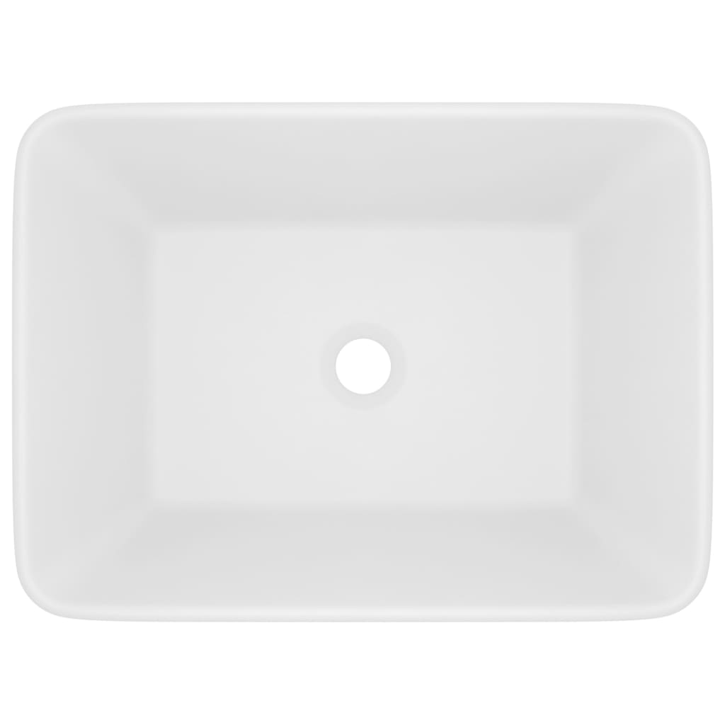 vidaXL Νιπτήρας Πολυτελής Λευκό Ματ 41 x 30 x 12 εκ. Κεραμικός