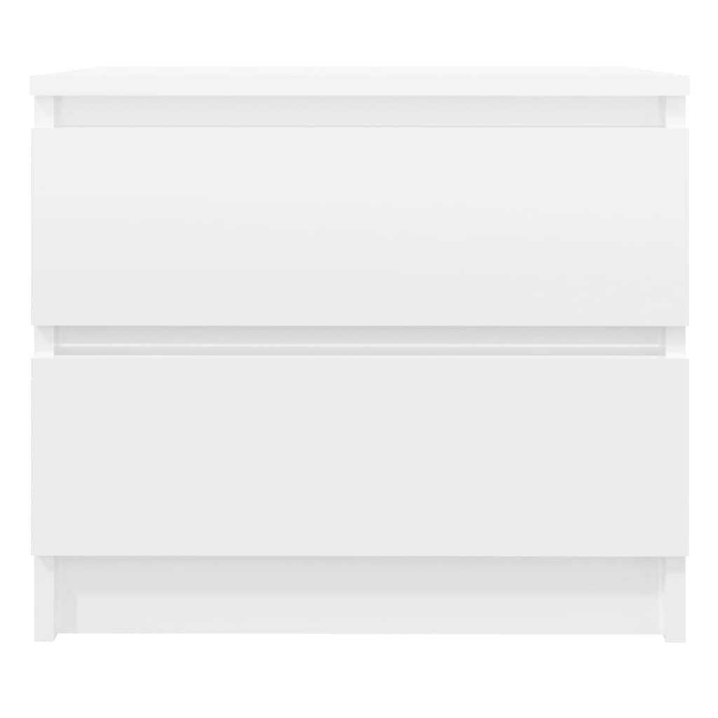 vidaXL Κομοδίνο Γυαλιστερό Λευκό 50 x 39 x 43,5 εκ. από Μοριοσανίδα