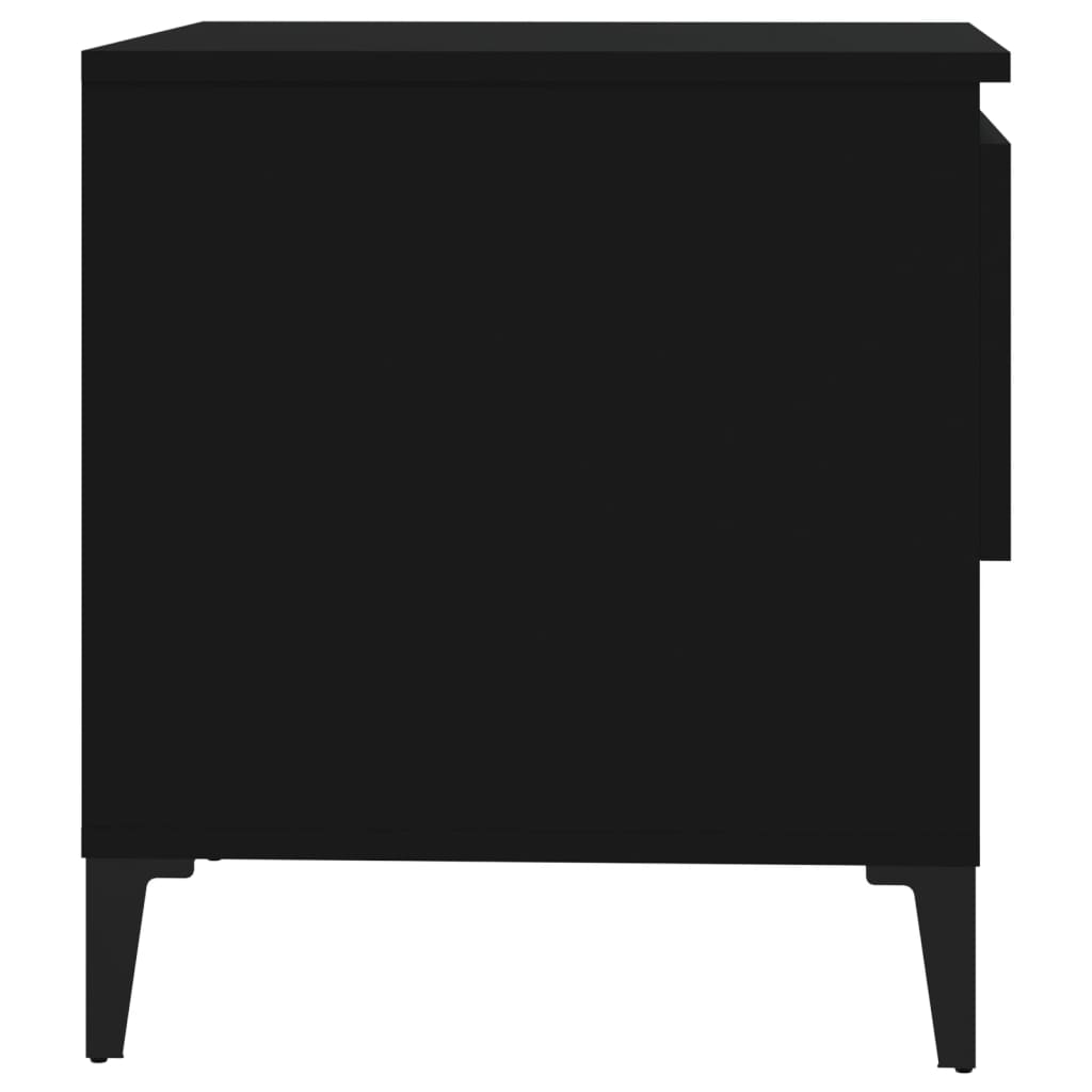 vidaXL Βοηθητικό Τραπέζι Μαύρο 50x46x50 εκ. από Επεξεργασμένο Ξύλο